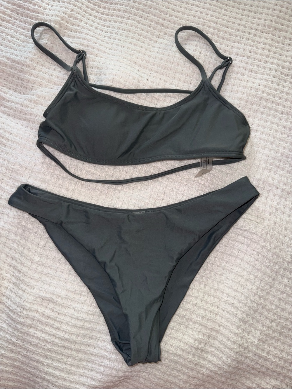 SHEIN Charcoal Scoop Bikini Set